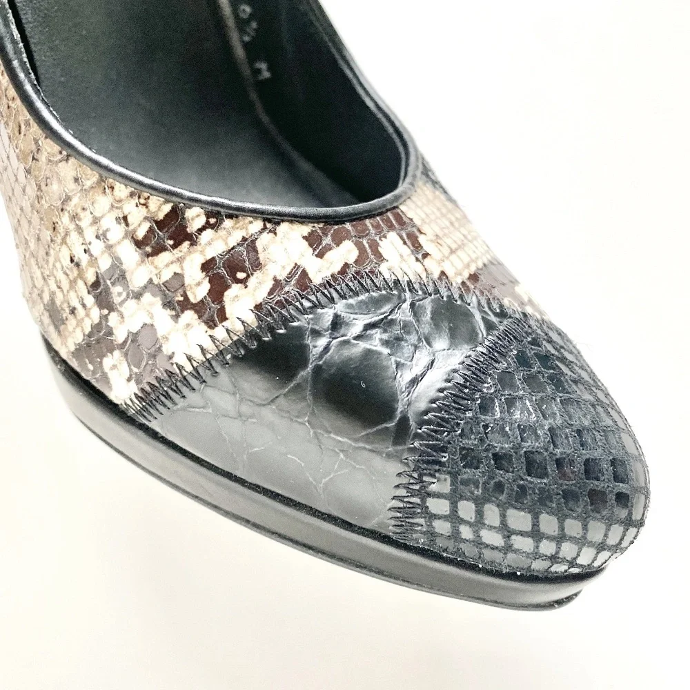 Stuart Weitzman Snakeprint Heels Size 6.5 - Picture 4 of 12